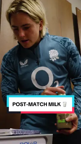 The benefits of milk for rugby players 🥛  @O2 #WearTheRose #RedRoses