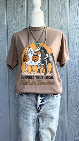 Support your local trick or treaters 🤠🍬🐴🎃 #western #westernstyle #westernboutique #westernwear #westernoutfit 