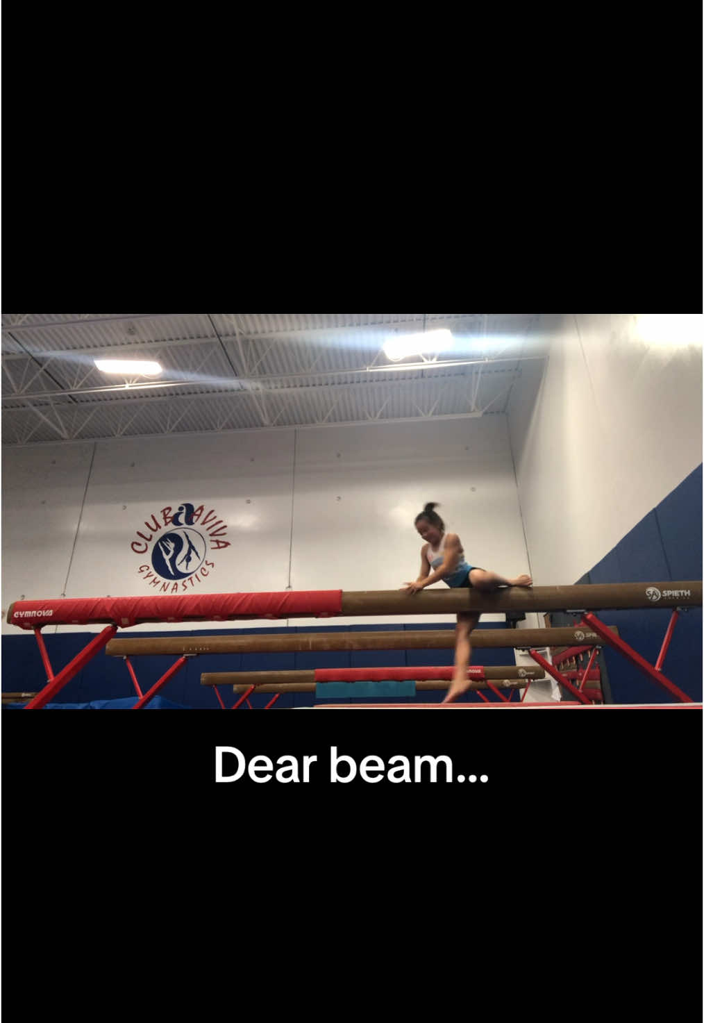Me n beam r chill ig 🤷‍♀️ #gymnastics #beam #fail #split #cartwheel #flips #fyp 