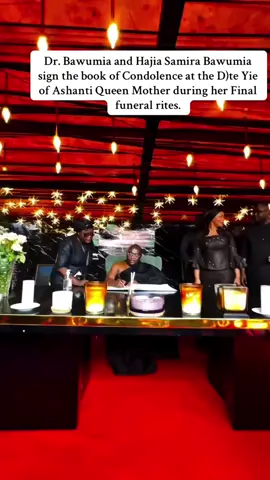Dr. Bawumia and Hajia Samira Bawumia sign the book of Condolence at the D)te Yie of Ashanti Queen Mother during her Final funeral rites. #viral #fypage #fypageee #fyppppppppppppppppppppppp 