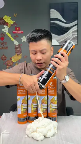 Từ 150k cho combo chai xịt bọt nở chính habgx Rockiza, chống thấm chống ồn, trang trí tiểu cảnh #thangsodat #giadungtoannang 
