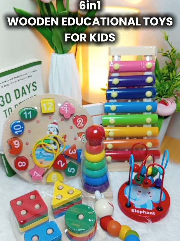 6 in 1 Wooden Educational Toys for Kids na very affordable lerfect pang gift this comimg xmas😍 #educationaltoys  #woodeneducationaltoys #montessoritoys #woodentoys  #toddlertoys 