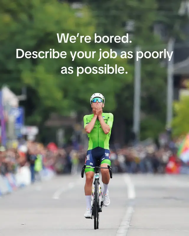 Let us know in the comments your worst descriptions... 👇 #Cycling #Job 