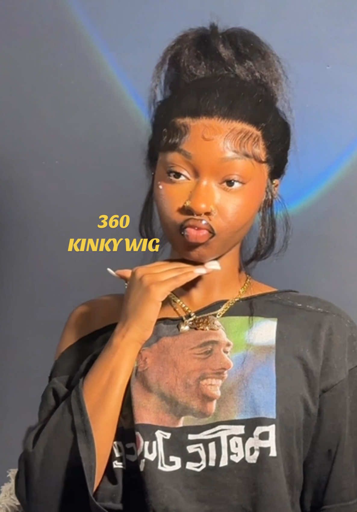 kinky bun. wig from @ISEEHAIR #iseehair #360wig 