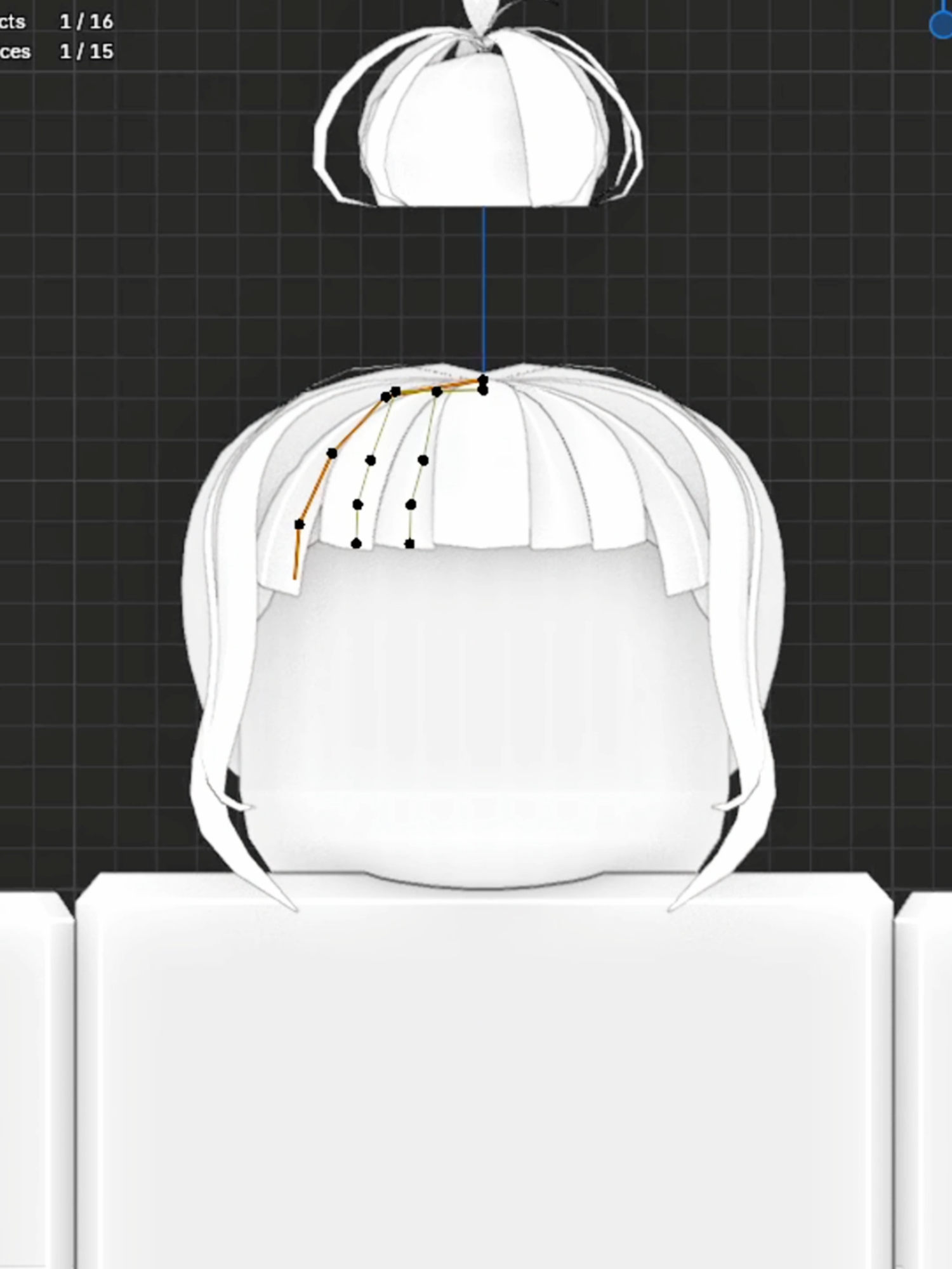 #blender3d თმის მოდელი.  #gameartist #robloxugc #robloxgames
