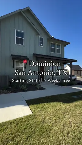 ✨ Up to 6 Weeks Free! 📍 Dominion, San Antonio, TX ⁣⁣⁣ 1 Bed/1.5 Bath ☑️ Starting at $1415 ⁣ 2 Bed/2.5 Bath ☑️ Starting at $1768 ⁣ 3 Bed/2.5 Bath + 2-car Garage ☑️ Starting at $2122 Community amenities:⁣⁣⁣⁣⁣⁣⁣⁣⁣⁣⁣⁣⁣⁣⁣⁣⁣⁣⁣⁣⁣ ▫️ Townhomes & Single-family Homes ▫️ Two-story Layouts ▫️ White Quartz Countertops ▫️ Full-size Washers and Dryer Connections ▫️ Small Yards Available ▫️ Wood Floors ⁣⁣⁣⁣⁣⁣▫️ Pets Welcomed The prices listed above may have the specials incorporated throughout the applicable lease term. DM for more info  #Texasrealestate #sanantoniotexas  #sanantoniorealestate #sanantonioapartments #sanantonioriverwalk     