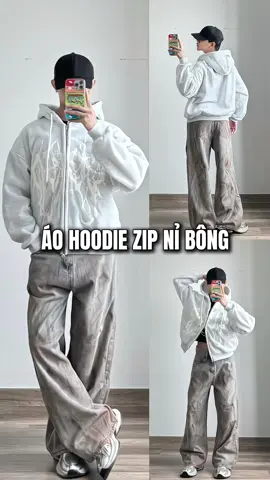 Đi 10 bước là 9 người mặc hoodie zip xám tiêu #outfit #fyp #review #xuhuong 