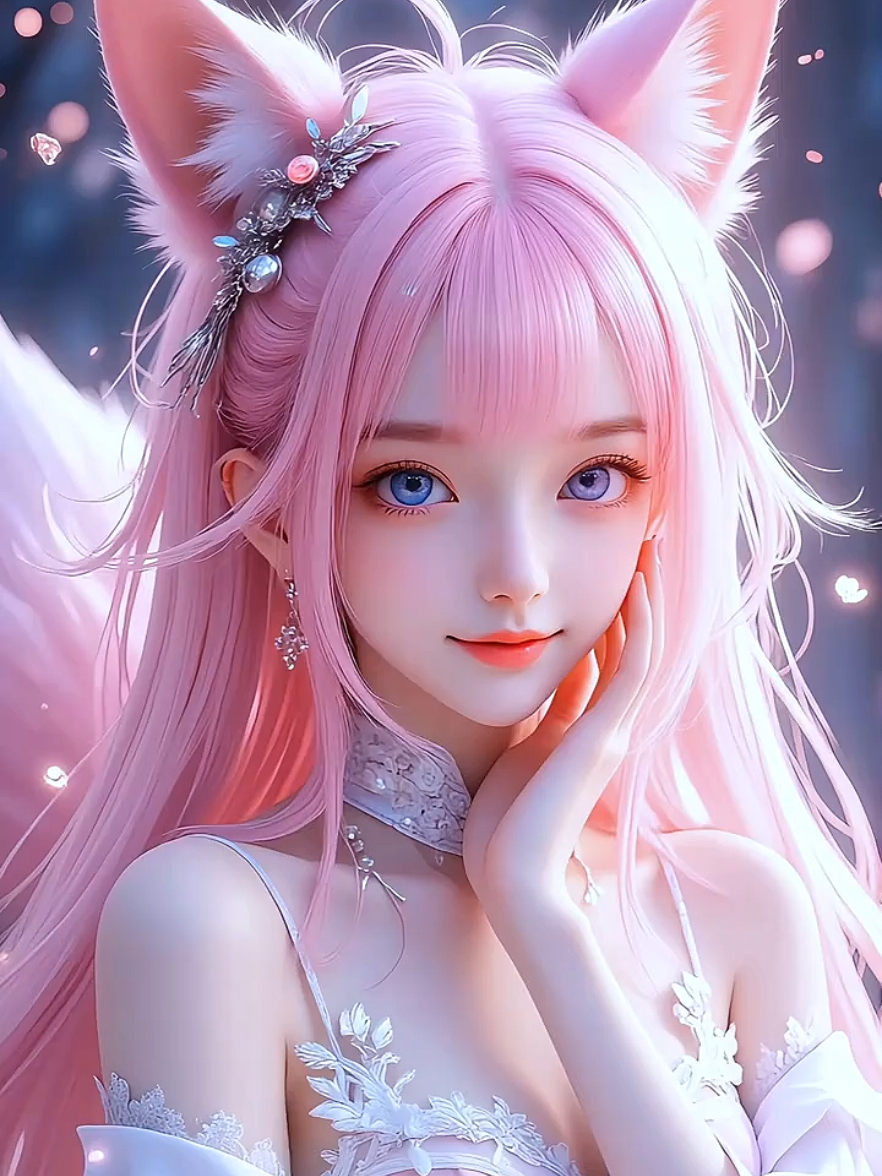 Pink girls 😻 #anime #aigenerated #AI #livewallpaper #donghua 