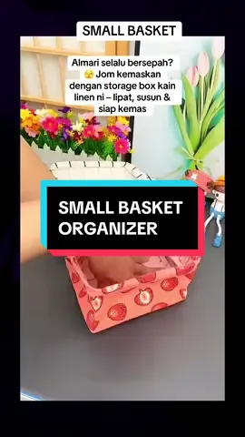 Storage Box Cotton Linen Fabric Fold Square Underwear Socks Cosmetic Container Basket Jimat Ruang Kemas Kalis Air ##storagebasket.   🔹 Material Cotton Linen Premium – tahan lama & nampak elegan 	•	🔹 Waterproof Inner Layer – kalis air, barang kekal kering & selamat 	•	🔹 Foldable & Jimat Ruang – boleh lipat bila tak digunakan 	•	🔹 Multi-purpose – simpan pakaian dalam, stokin, kosmetik, aksesori & macam-macam lagi 	•	🔹 Design Minimalis – sesuai untuk bilik tidur, ruang tamu, pejabat ⸻ 📐 SPESIFIKASI PRODUK 	•	Material: Cotton Linen + Lapisan Kalis Air 	•	Bentuk: Square (segi empat) 	•	Fungsi: Simpan underwear, stokin, kosmetik, aksesori 	•	Ciri tambahan: Foldable (boleh lipat bila tak guna)