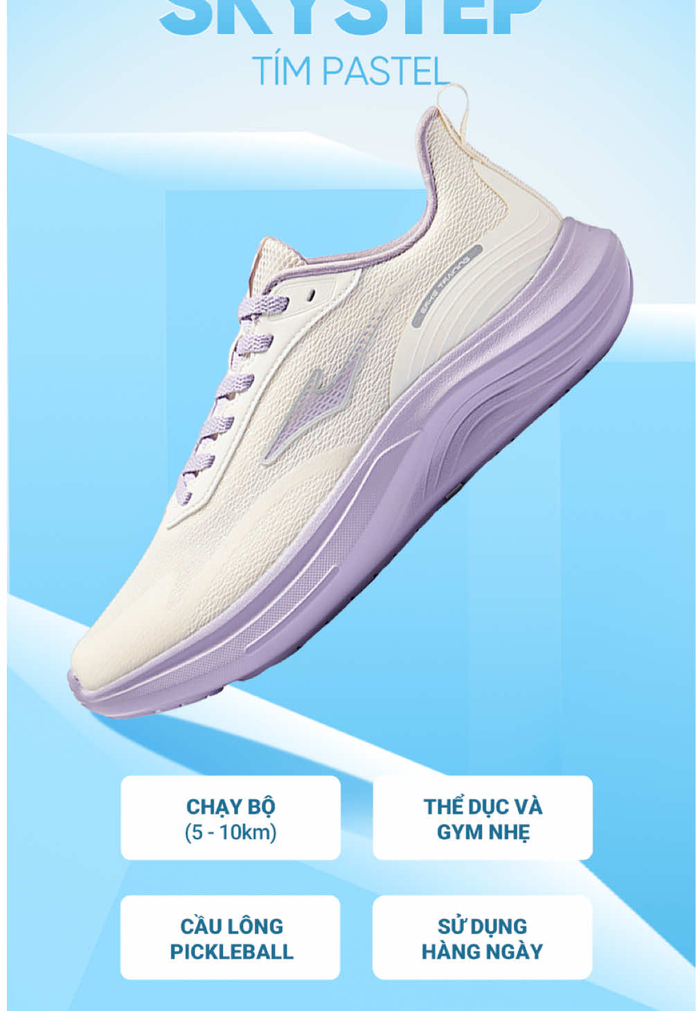 Giày Erke Skystep – êm ái, thoáng khí, hợp cả đi chơi lẫn tập luyện. #tiktoklive #giaythethaonamnu #xuhuongtiktok #ChinhPhucMoiBuoc #vandongvien 