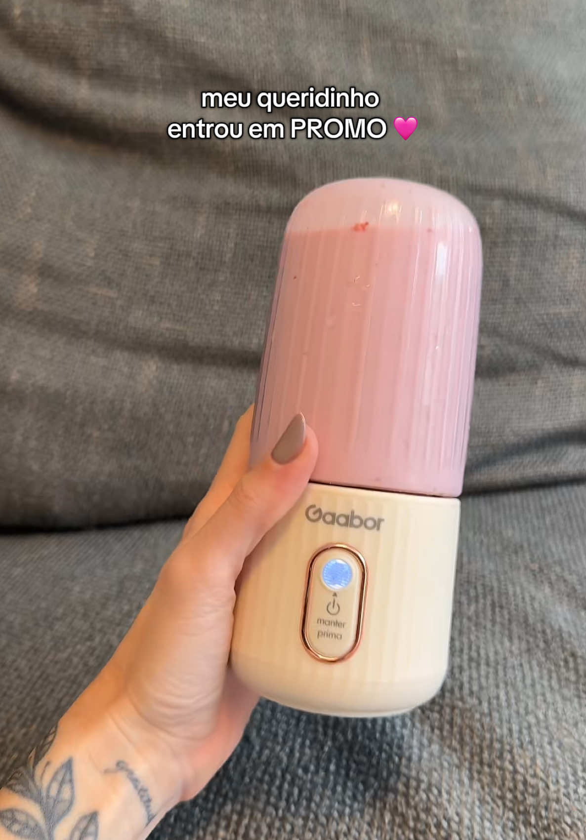 Meu liquidificador pocket perfeito entrou em promo! Corram aproveitar antes que esgote 🩷 eu sou suspeita, amoooo #liquidificadorportatil #liquidificadorpocket #promo 