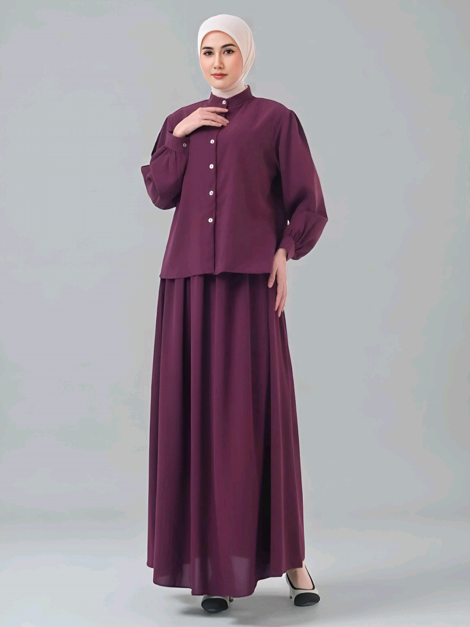 Ziella Livia One Set Wanita Muslim Setelan Rok Bahan Cotton Anti UV Anti Sinar Matahari Lembut Adem Nyaman Jatuh Bumil dan Busui Friendly #gamis #setelanwanita #gamiskekinian #ootdfashion #rekomendasioutfit 
