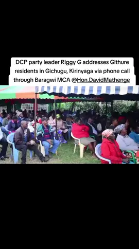 DCP party leader addresses Githure residents in Gichugu, Kirinyaga via phone call through Baragwi MCA @Hon.David Mathenge  #riggyg #phonecall #shujaahumphrey 