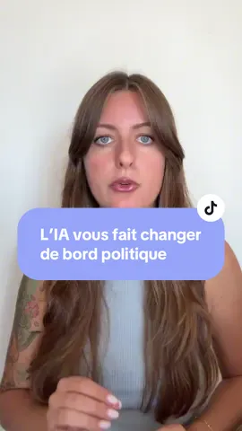 Tu penses avoir des idées politiques solides ? Attends de voir ce que l’IA peut faire en 10 minutes. ChatGPT peut influencer ton opinion sans que tu t’en rendes compte… c’est flippant ou fascinant ? Dis moi en commentaire ! #ia #chatgpt #intelligenceartificielle #politique #manipulation 