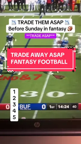 TRADE THEM ASAP in fantasy football 🚨 #fantasyfootballweek3 #fantasyfootballrankings #fantasyfootballstartsit #fantasyfootballtrade #fantasyfootball 