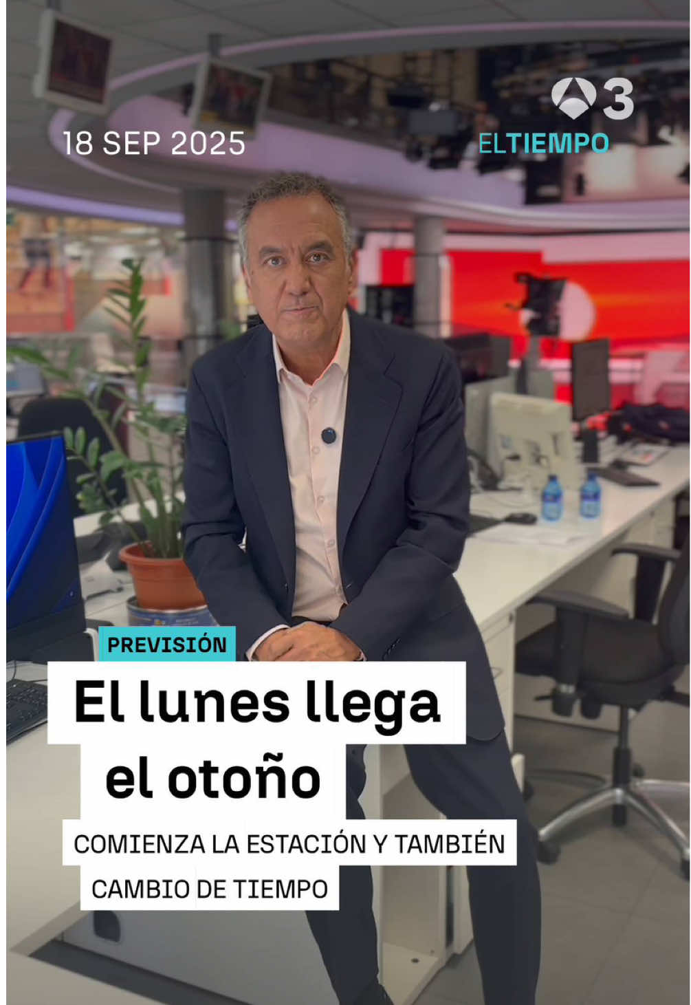 ‼️ ¡Cambio de tiempo a la vista!  🍁🍂 El próximo lunes... llega el otoño, en todos los sentidos  📲 Todos los detalles con Roberto Brasero en antena3noticias.com #Antena3Noticias #ElTiempo #Noticias #News #AprendeConTikTok 