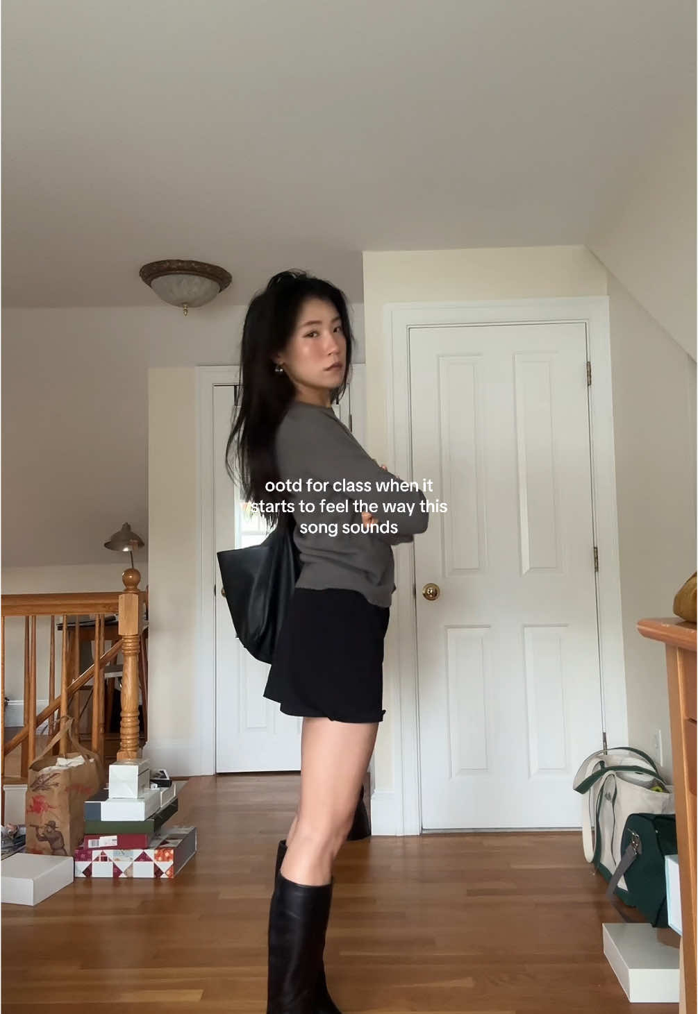 just a libra dusting off her sweaters #outfitideas #fallfashion #academiaoutfits #OOTD #sweaterweather 