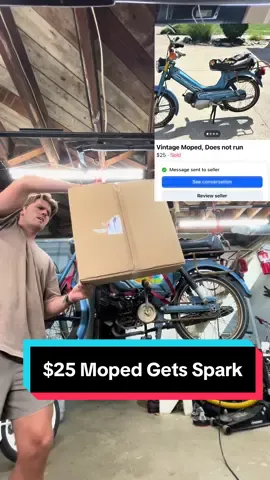 The $25 moped is one step closer to being back on the road. We’ve got some fresh parts for this thing thanks to Moped Division and with a little more work this old scooter may have a new life ahead of it. Stay tuned and see what we do with this top end next video. #moped #barnfind #facebookmarketplace #flipping #smallengine 