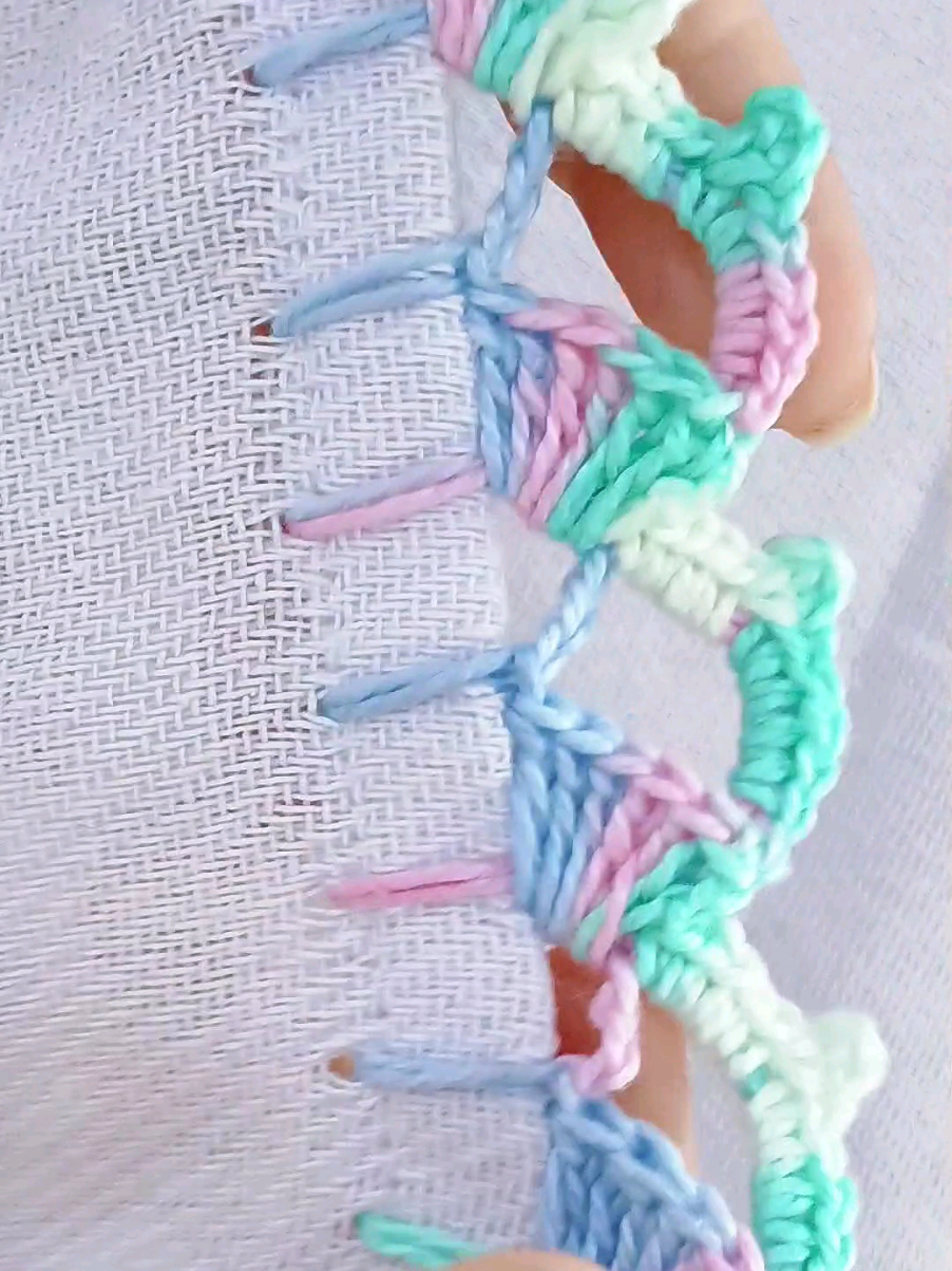 bico de crochê carreira única #fraldas #barradinho #crocheting #crochê #panodeprato 