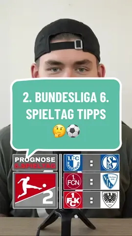 Meine Tipps zum 6. Spieltag der 2. Bundesliga 🤔⚽️ || #2Bundesliga #2Liga #6Spieltag #Tipps #Prognose 