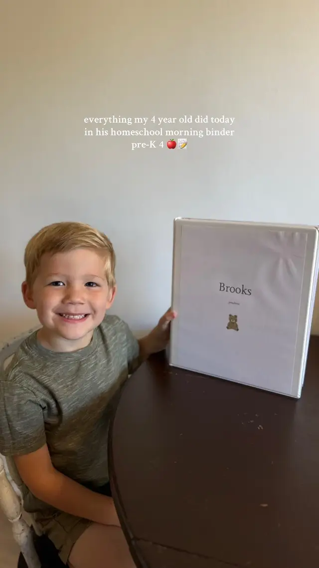 week 2 of homeschool 🍎📝 he’s loving it!