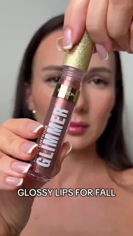 Some of our fave Glimmer Gloss shades for Fall: ✨Glazed Almond ✨Razz Beamy ✨Lavender Lust Which shade are you adding to cart?  🎥: @dinaa.ugc  #Revlon #lipgloss #affordablemakeup 