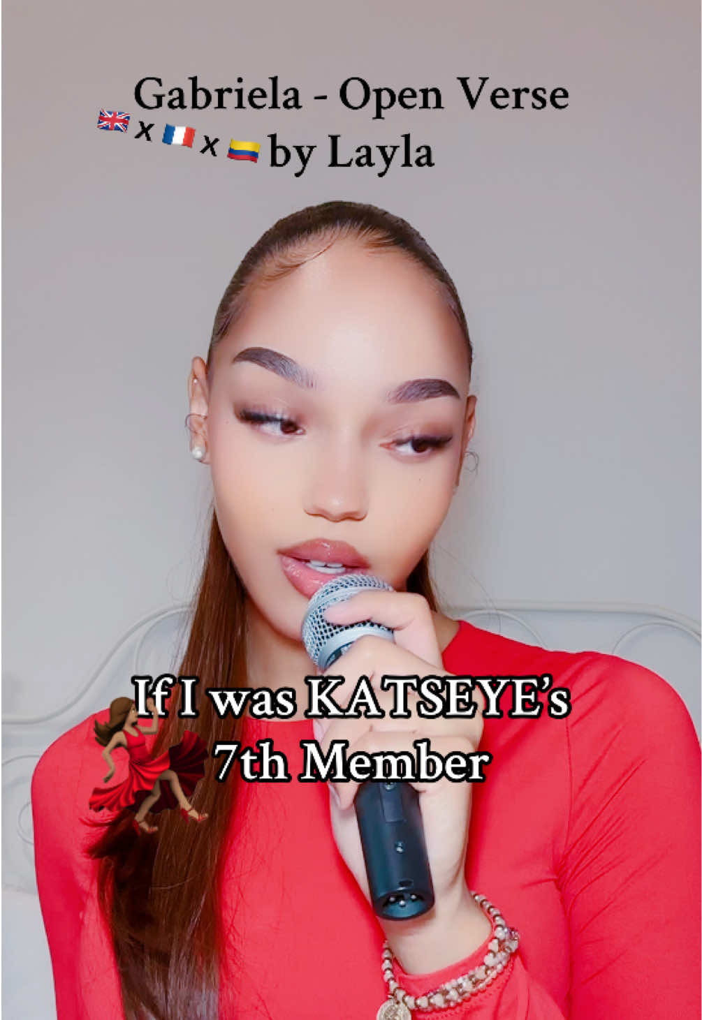 What if I was @KATSEYE ‘s 7th member? Here’s what I would have said to Gabriela! 😋❤️ HOPE YOU LOVE ITTT  🇬🇧x🇫🇷x🇨🇴 #openversechallenge #katseye #gabriela #layla 