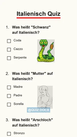 Italienisch 4/6?! #wissen #quize #italienisch 