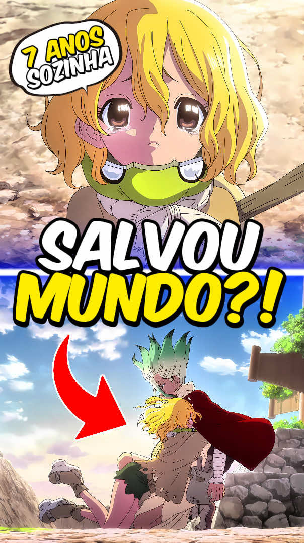 Ela Sobreviveu por 7 Anos Sozinha no MUNDO? 🥹🌎 (Dr Stone 4º Temporada)  #drstone #anime #otaku #drstoneanime #suika 