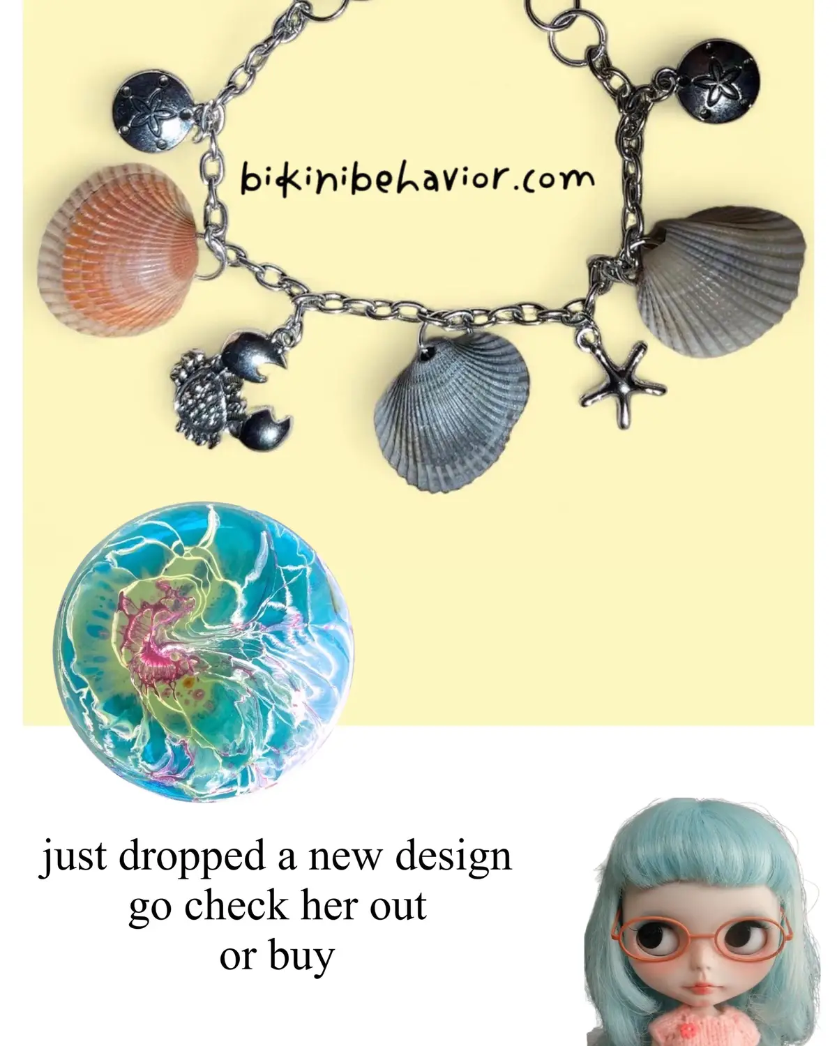 visit bikinibehavior.com for more <33 #fashioninspo #jewelry #charmbracelet #charms #mermaid 