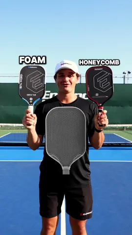 Explanation ⬇️ Even though these paddles share nearly the same shape and weight, the core makes them play and sound completely different. Foam is more elastic, giving you extra pop and power while still feeling soft and cushioned. It also lasts far longer than honeycomb—the power, dwell time, and lively response stay consistent over time. We built our foam paddle to be the most budget-friendly on the market. Use code ACE for $20 off if you want to try it out. #pickleball