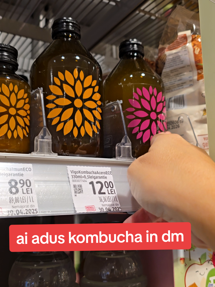ma bucur ca în sfârșit se găsește și la noi în dm kombucha! 🎉🎉 #food #snack #healthy #kombucha 