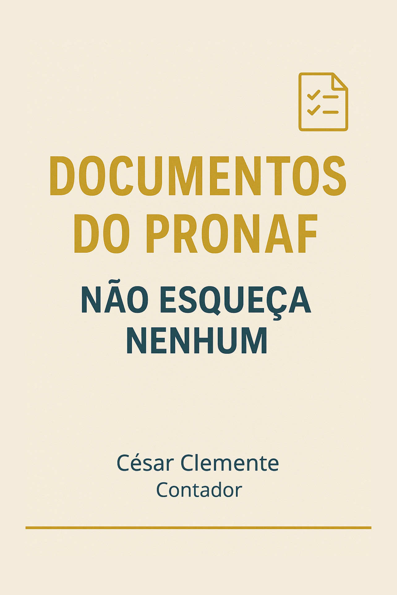 ⚠️ Já pensou perder o PRONAF por causa de UM documento esquecido? É mais comum do que você imagina. Hoje vou mostrar os principais documentos que você precisa ter em mãos. 👉 Comenta DOCUMENTO que eu te mando a lista completa. #pronaf #creditorural #agro #agronegocio #cesarclemente 