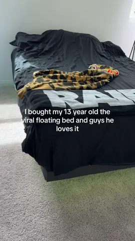 Highly recommend this viral floating bed !!! Perfect for any age but loved it for my thirteen year old! 🙌🏽 #fyp #floatingbed #bedroom #decor #teen 