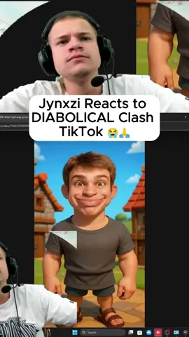 bro did NOT see that coming 😭😭 #jynxzi #reaction #clashroyale #funny #streamerclips #fyp