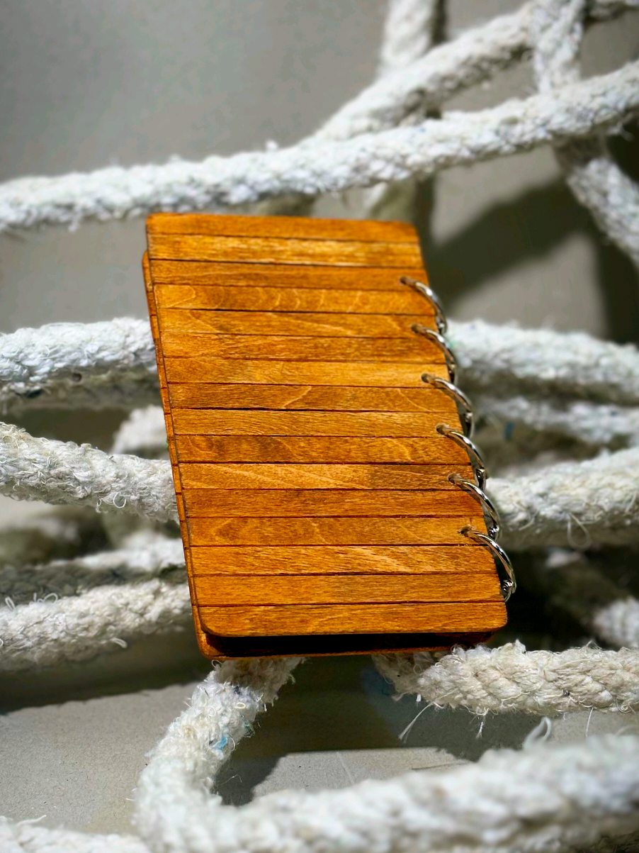 Popsicle Sticks → Cute Notebook» Who knew popsicle sticks could turn into such a cute, minimalist notebook? ✨ DIY, creative vibes, and a handmade touch you’ll love! #handmadenotebook #minimaliststyle #DIY #CreativeIdeas #PopsicleSticks 