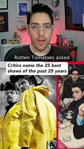 RottenTomatoes asked critics to rank the 25 best TV shows of the last 25 years (Source: RottenTomatoes) #tv #tvshows