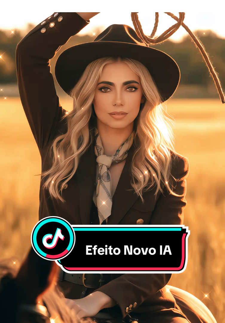 Efeito Novo de Inteligência Artificial Vaqueira criado por @Blankoners                                      #inteligenciaartificial#vaqueira      #efeitosdotiktok                                 #claudiaregazzioficial 