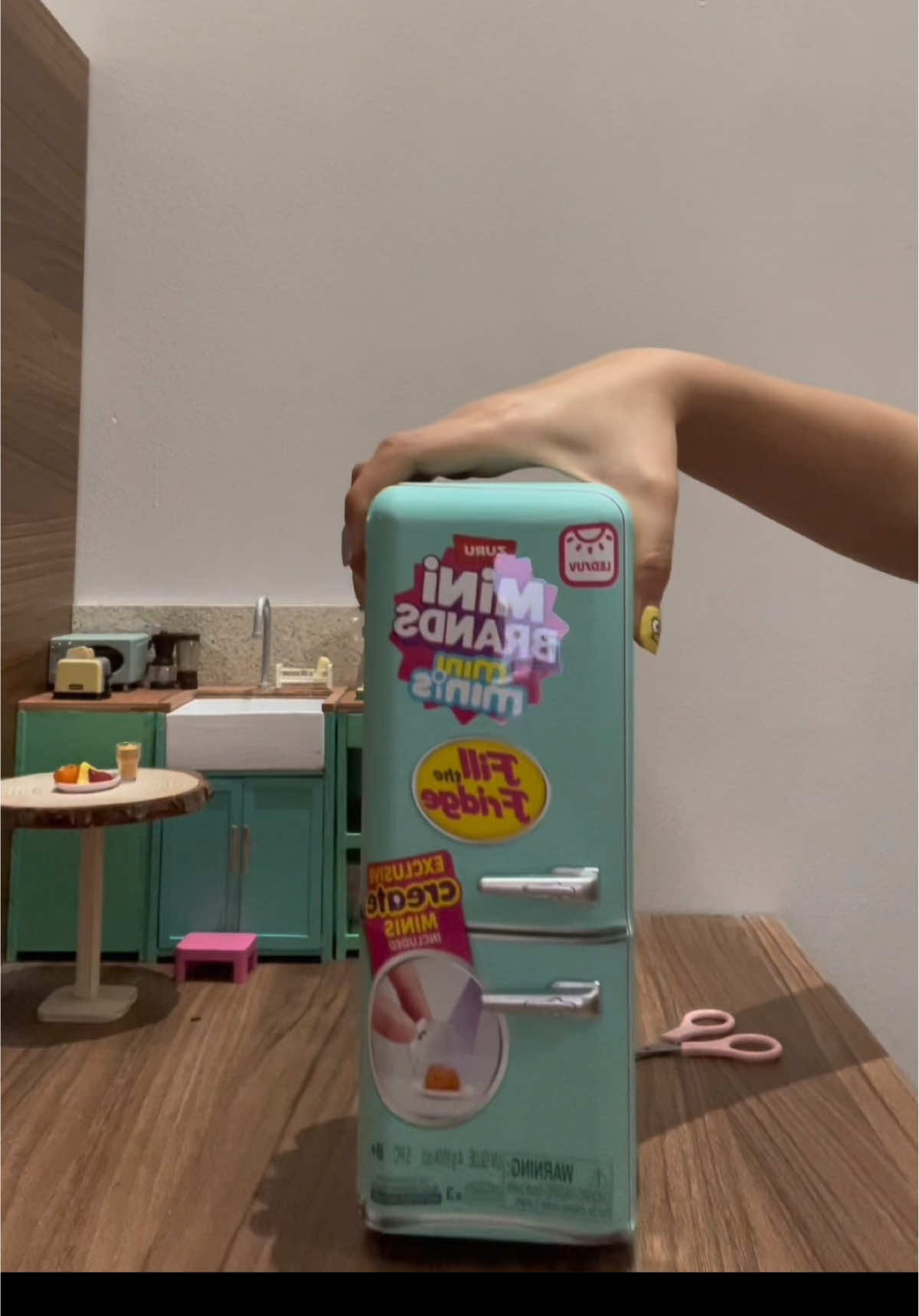 Đợi mãi 🤩 có tủ nhìn xinh hơn hẳn  #minibrandsfillthefridge #tulanhmini 