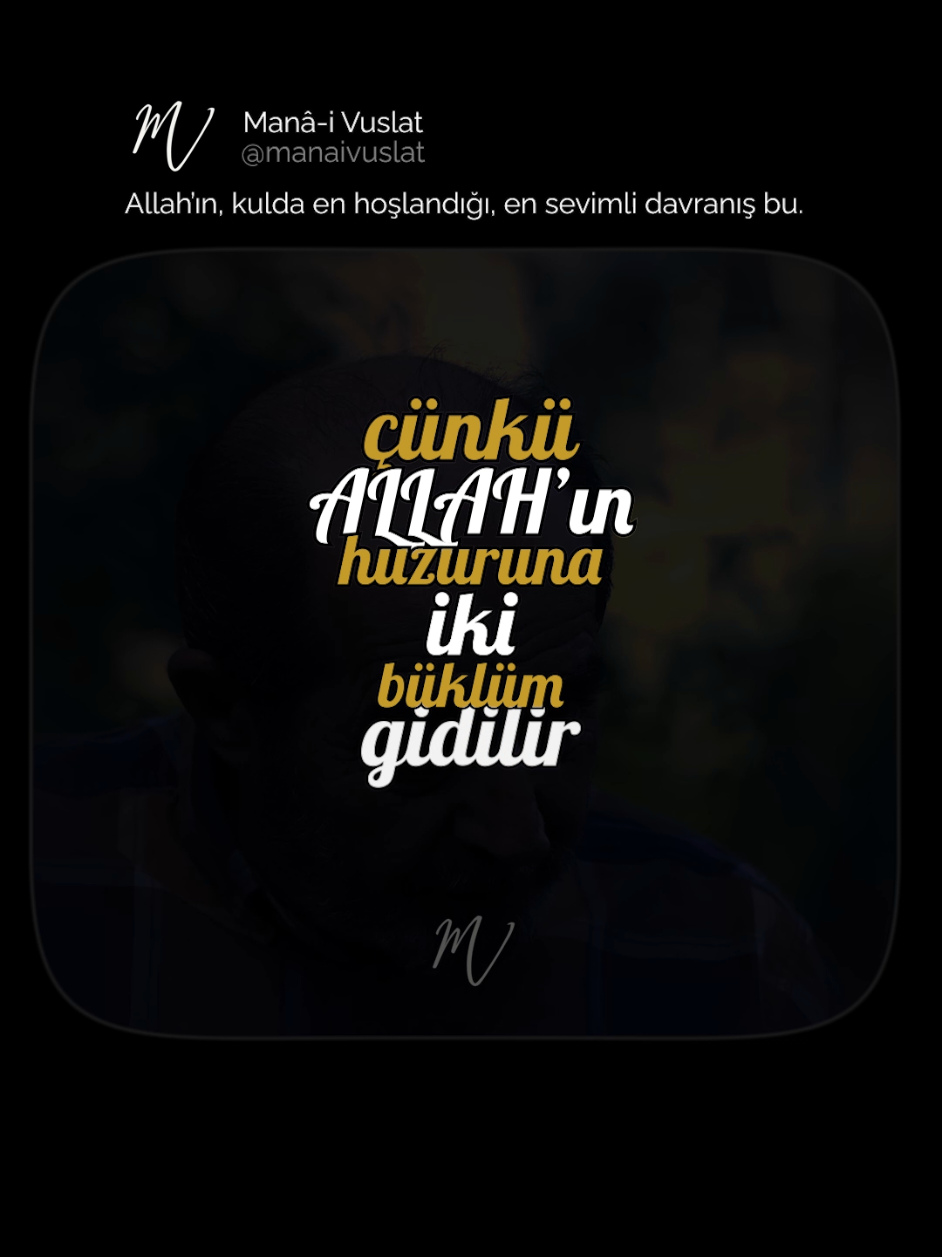 Çünkü, O'nun huzuruna iki büklüm gidilir, dimdik gidilmez. . . . #islam #hadis #islamivideo #keşfet #fypage 