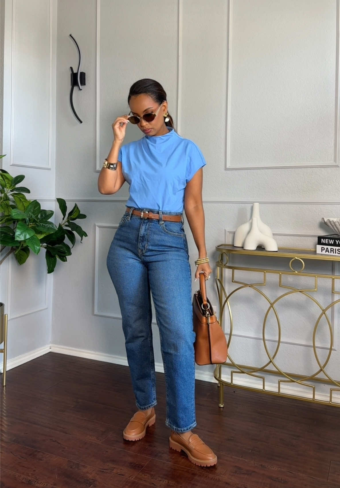 Today’s fit: effortless but elevated ✨💙 #OOTD #outfitinspo #fyp 