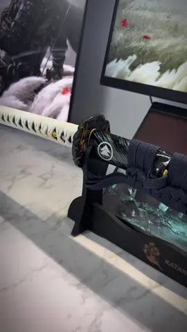 Katana Ghost Of Tsushima  . .thanks to @Katana US  #setup #katana #techtok #setupgaming #wallpaper 