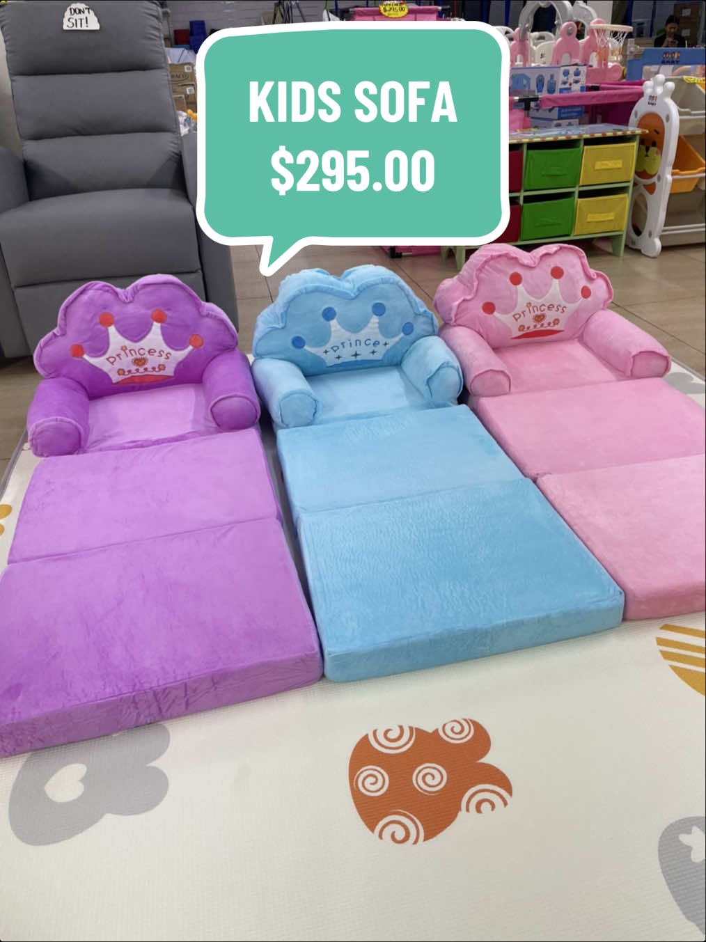 Kids Sofa Bed/Chair Restocked in all colours. $295.00 💜🩵🩷 Head on down to our store to shop the latest toys and much more!  📍Location 52 St. James Street in San Fernando (Opposite Carlton Centre) 🕗 Opening Hours Mondays - Thursdays: 8:30am - 5:00pm Fridays & Saturdays: 8:30am - 5:30pm 🚗 Find us on WAZE! 📱 Contact: (868) 221-9728 WhatsApp: (868) 722-5297 #playpens #babystore #trinidad #toys #toystrinidad            