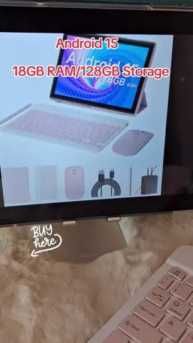 Android 15 Tablet 10.1 inches, 18(6+12)GB RAM, 128GB ROM, Touchscreen, With Dual Camera, Bluetooth Keyboard, Case, Mouse,  Stylus,  2.4G/5G WIFI, Type -C Charging, Large Storage, Affordable Tablet, portable, device, Cellphone Smartphone (PINK) also in Navy Blue, Black, Orange,  Champagne, Azure. #Android15  #dealsforyoudays  #falldealsforyou  #tiktokshopcreatorpicks  #pinktablet 