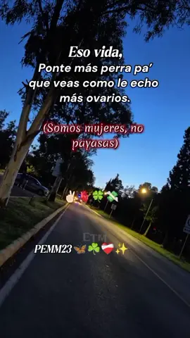 #CapCutMotivacional #CapCut Eso vida, ponte más perra pa que veas cómo le hecho más ovarios.. (Somos mujeres, no payasas) PEMM23 🦋☘️❤️‍🩹🫶🏻