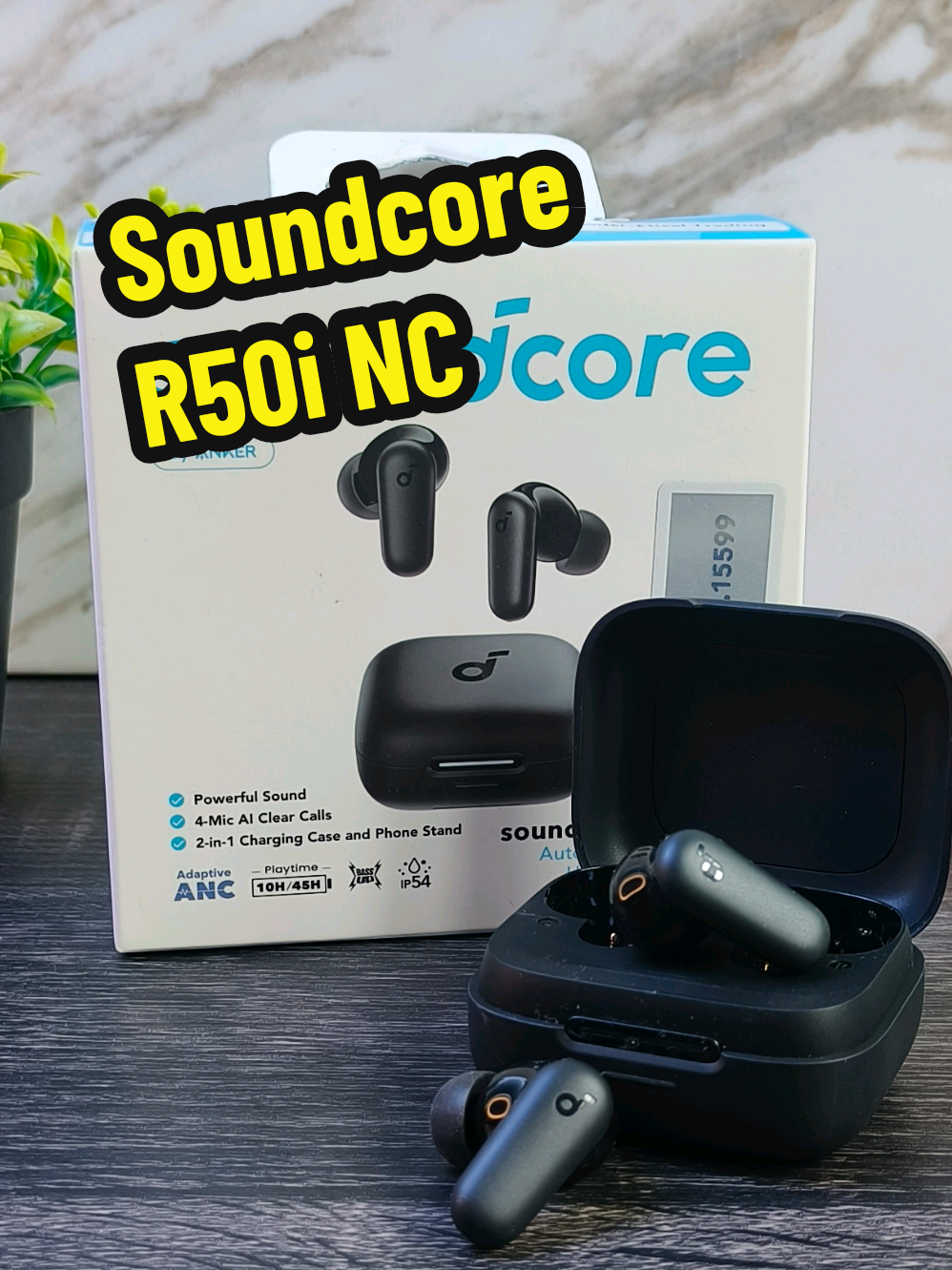 بتعاني من الدوشة في المكالمات؟ 🎧 مع سماعة Soundcore R50i NC هتسمع أوضح وتتكلم براحة… 🔋 بطارية تدوم 45 ساعة 💦 مقاومة للمية 📱 والعلبة تتحول لستاند موبايل! اطلبها دلوقتي واستمتع بالهدوء 👌 #سماعات #wireless_earbuds #gadgets #تيك_توك_مصر #عروض 