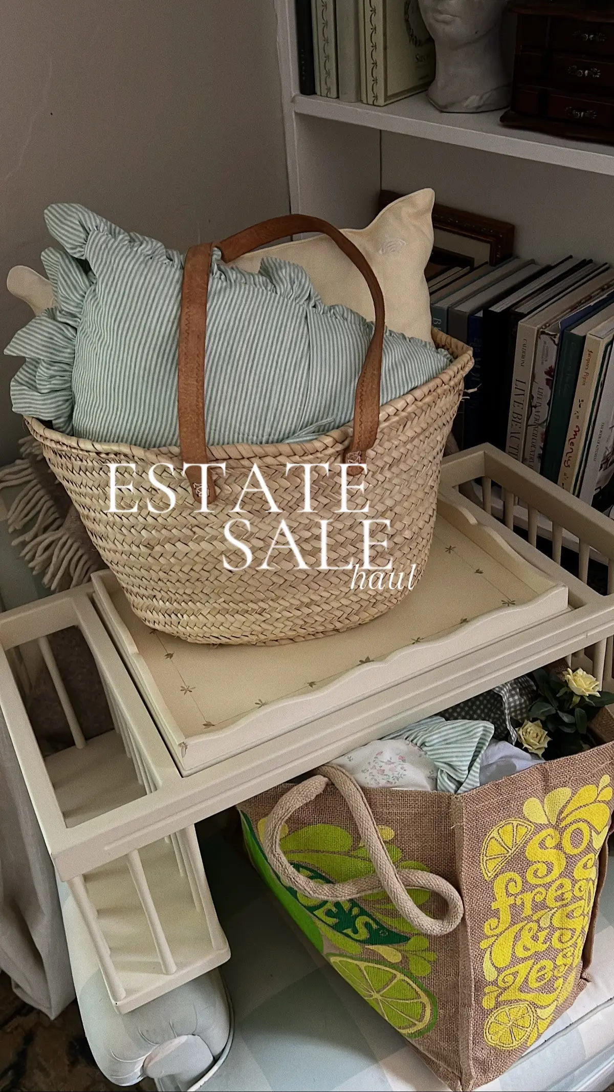 one of my best hauls in a while 🥹 #estatesale #haul #thrifted #secondhand #homedecor 