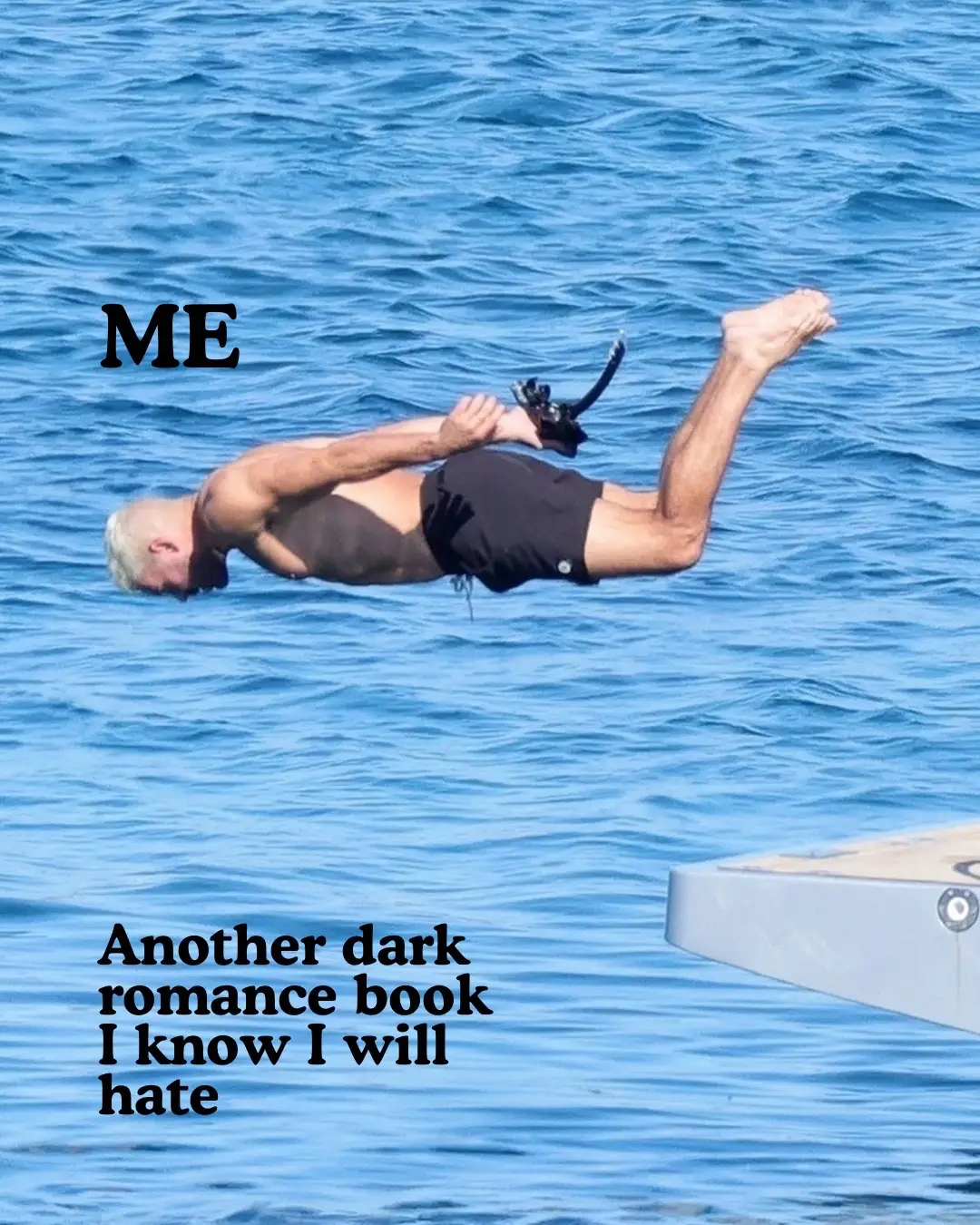 As soon as I saw this weird af paparazzi shot of Zac Efron jumping into the ocean, inspiration struck. Now it’s everyone’s problem 😈 Which one is you? #BookTok #weirdobookclub 