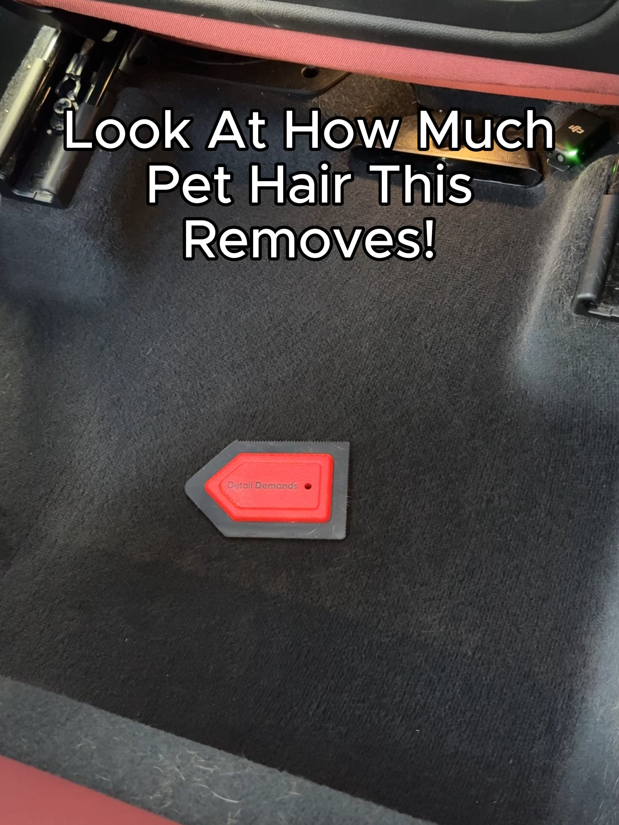 Look at how much pet hair I remove! Remove pet hair in seconds with this pet hair remover! #fyp #detaildemands #cardetailing #cars #detailing #fypツ #autodetailing #satisfyingvideo #vehicledetailing #autocare #dogs #cats #pets #asmr