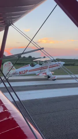 450 Stearman and Starduster too sunset dogfighting #sunset #flying #aviation #fyp #fypage 